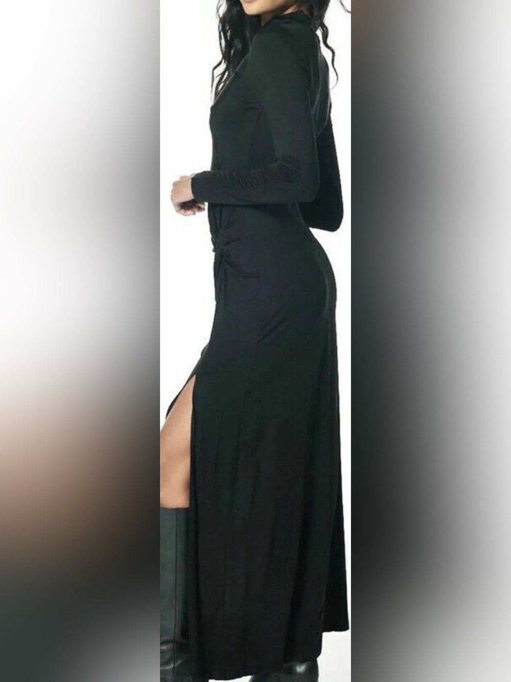 NWT Young Fabulous & Broke Madison Black Maxi Skirt with Side Slit